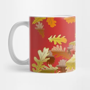 Oak leaves in autumn Mug